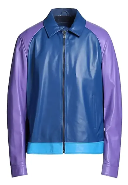 mens-blue-faux-leather-biker-racing-jacket