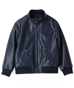 mens-bomber-blue-faux-leather-jacket