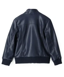 mens-bomber-blue-faux-leather-jacket