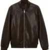 mens-brown-faux-leather-slim-fit-bomber-jacket