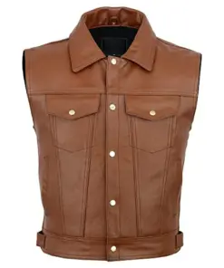 mens-brown-faux-leather-vest