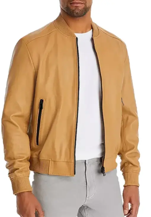 mens-camel-brown-faux-leather-bomber-jacket