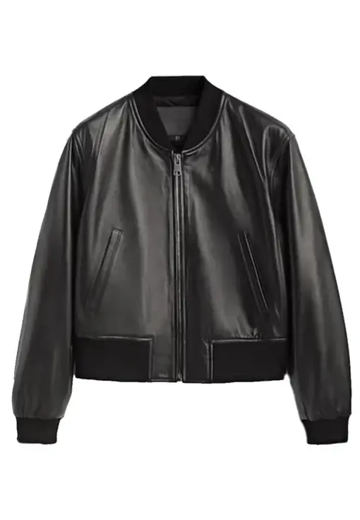 mens-classic-black-bomber-faux-leather-jacket