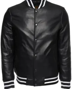 mens-classic-varsity-bomber-black-faux-leather-jacket