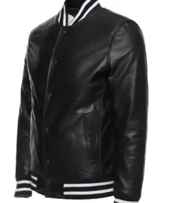 mens-classic-varsity-bomber-black-faux-leather-jacket