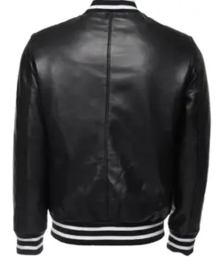 mens-classic-varsity-bomber-black-faux-leather-jacket