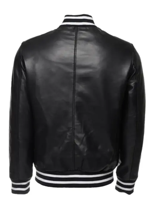 mens-classic-varsity-bomber-black-faux-leather-jacket