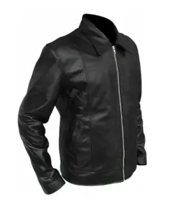 mens-classic-vintage-black-faux-leather-jacket