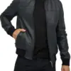 mens-elegant-black-bomber-faux-leather-jacket