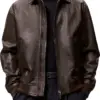 mens-excelled-brown-faux-leather-bomber-jacket