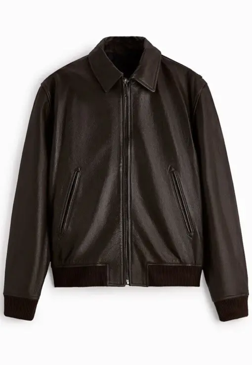 mens-excelled-brown-faux-leather-bomber-jacket