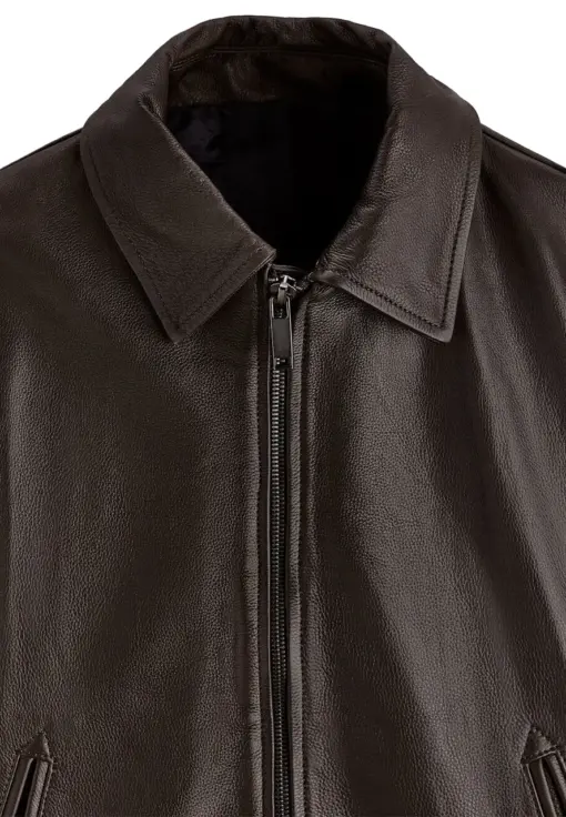 mens-excelled-brown-faux-leather-bomber-jacket