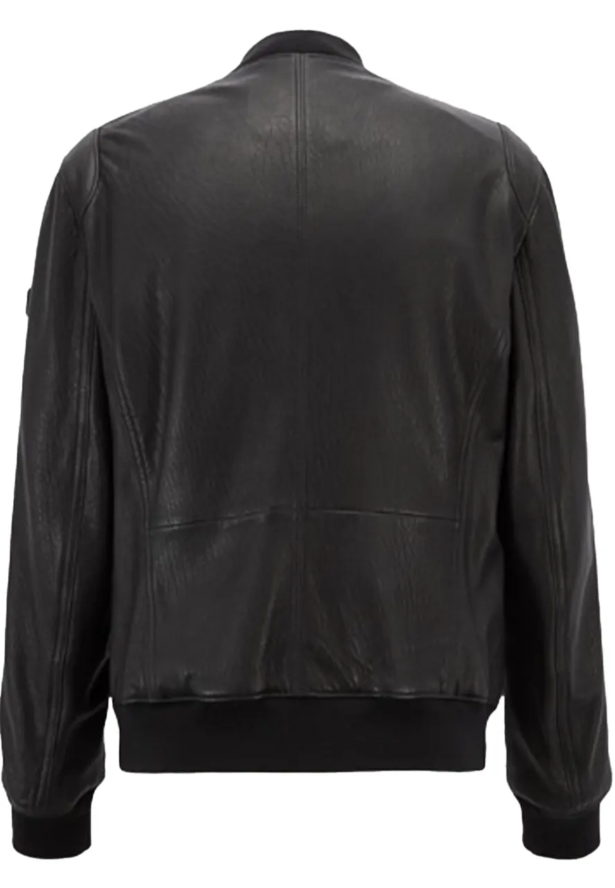 mens-fashion-black-bomber-faux-leather-jacket-2 mens-fashion-black-bomber-faux-leather-jacket