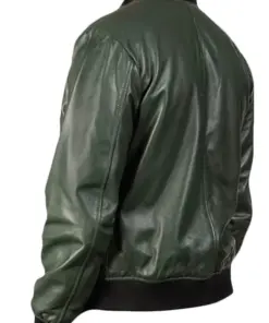 mens-glossy-green-faux-leather-bomber-jacket