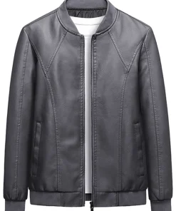 mens-gray-faux-leather-bomber-moto-jacket