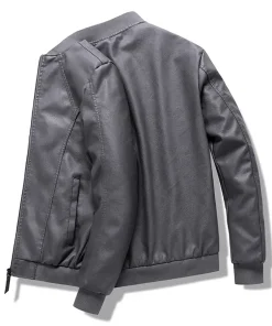 mens-gray-faux-leather-bomber-moto-jacket