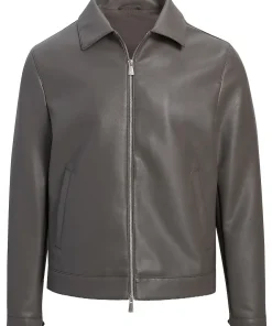 mens-grey-faux-leather-zip-jacket