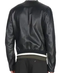 mens-jet-black-faux-leather-varsity-bomber-jacket