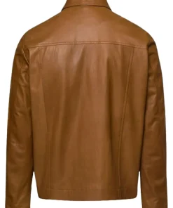 mens-laydown-collar-brown-faux-leather-jacket