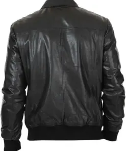 mens-lexo-black-faux-leather-bomber-jacket