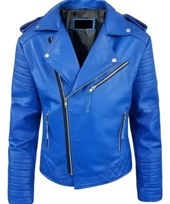 mens-motorcycle-royal-blue-faux-leather-jacket