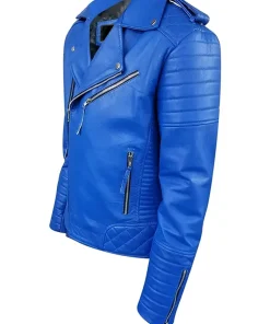 mens-motorcycle-royal-blue-faux-leather-jacket