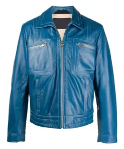 mens-multi-pocket-zip-up-blue-faux-leather-jacket