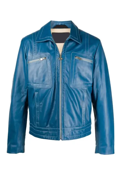 mens-multi-pocket-zip-up-blue-faux-leather-jacket