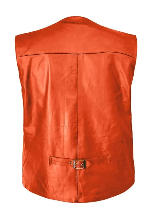 mens-orange-faux-leather-biker-vest