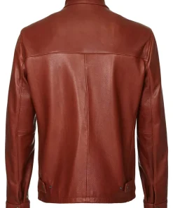 mens-plain-cafe-racer-dark-brown-faux-leather-jacket