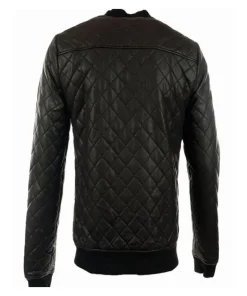 mens-quilted-black-bomber-faux-leather-jacket