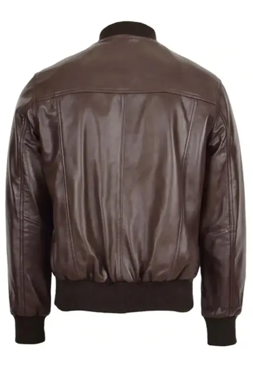 mens-ribbed-collar-brown-faux-leather-bomber-jacket