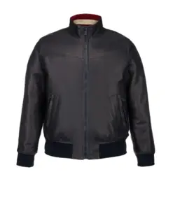 mens-shinny-black-faux-leather-bomber-jacket