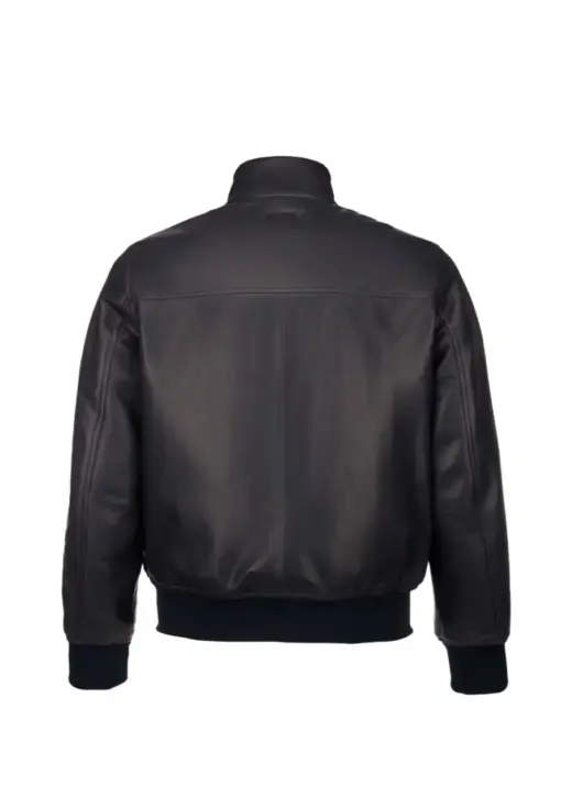 mens-shinny-black-faux-leather-bomber-jacket