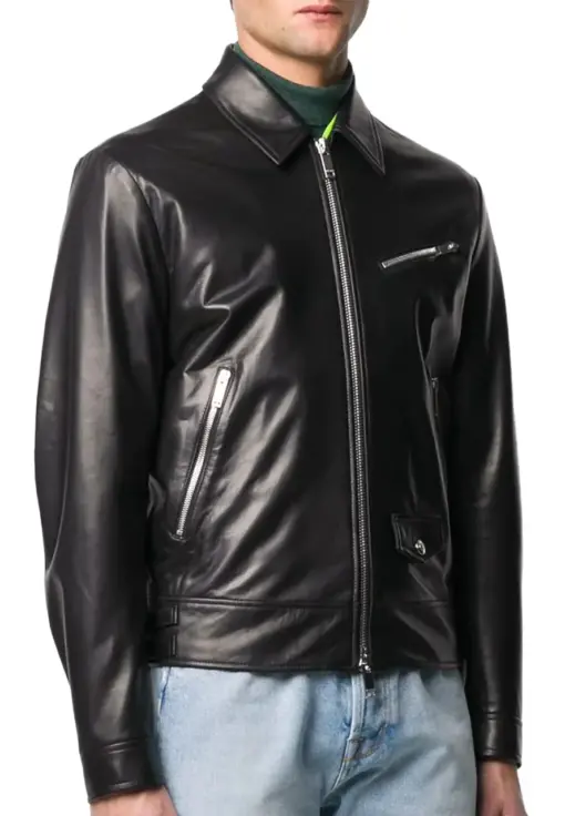 mens-shirt-collar-black-faux-leather-moto-biker-jacket