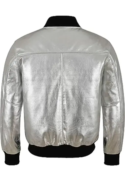 mens-silver-faux-leather-bomber-jacket