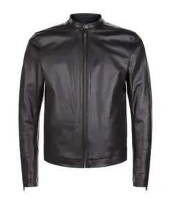 mens-simple-black-faux-leather-biker-jacket