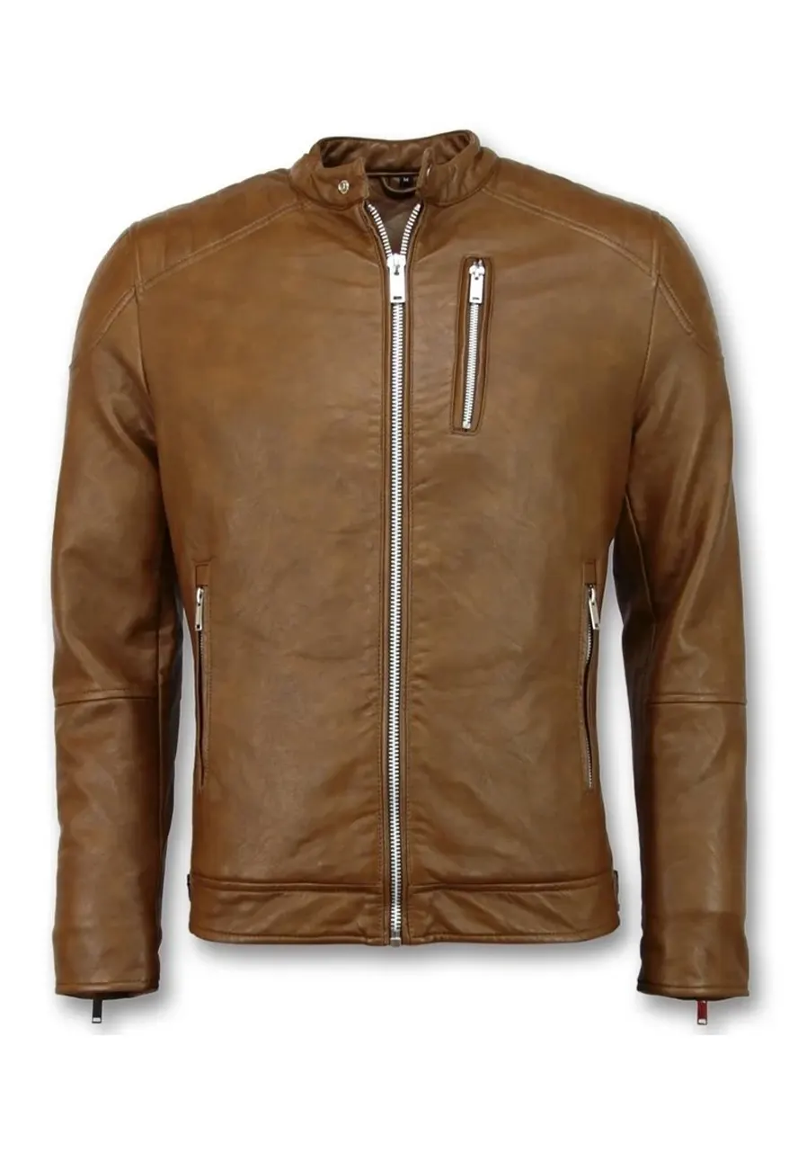 mens-simple-brown-faux-leather-biker-jacket-1 mens-simple-brown-faux-leather-biker-jacket