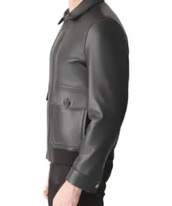 mens-slim-fit-black-bomber-faux-leather-jacket