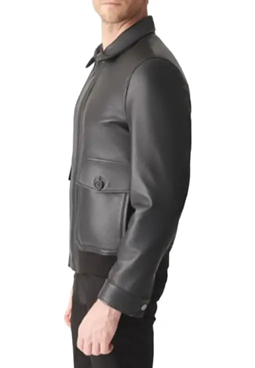 mens-slim-fit-black-bomber-faux-leather-jacket