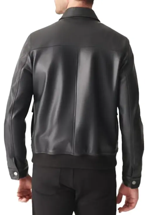 mens-slim-fit-black-bomber-faux-leather-jacket