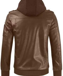 mens-slim-fit-brown-faux-leather-bomber-jacket-with-removable-hood