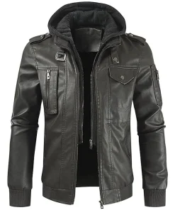 mens-slim-fit-grey-faux-leather-bomber-jacket-with-removable-hood