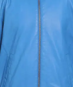 mens-solid-blue-faux-leather-bomber-jacket