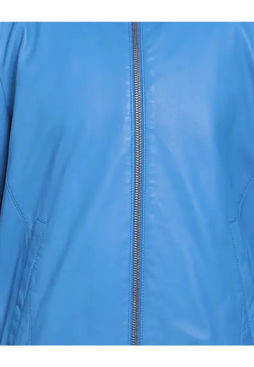 mens-solid-blue-faux-leather-bomber-jacket