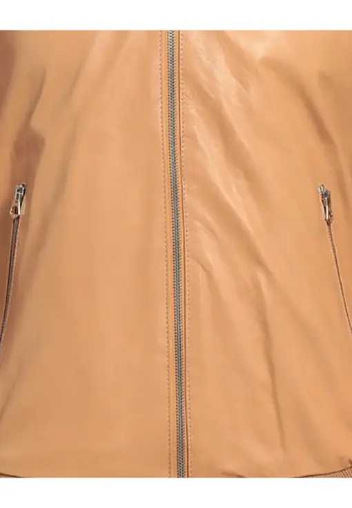 mens-solid-camel-faux-leather-bomber-jacket