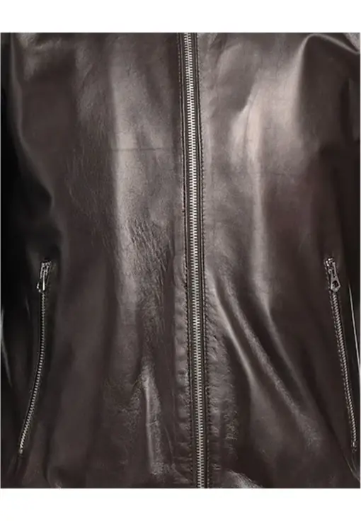 mens-solid-dark-brown-faux-leather-bomber-jacket