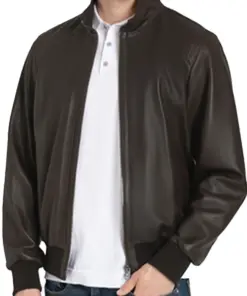 mens-sporty-brown-faux-leather-bomber-jacket