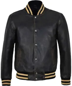 mens-varsity-faux-leather-black-bomber-jacket