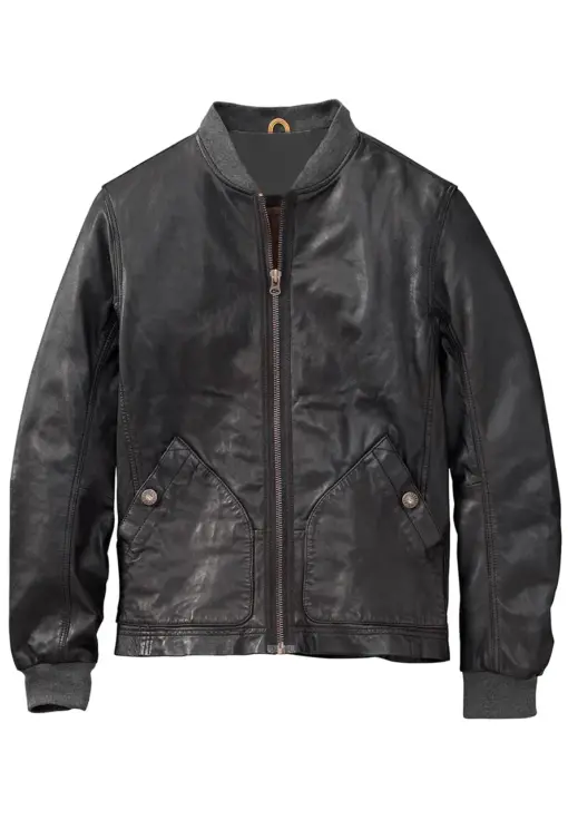 mens-webster-black-faux-leather-bomber-jacket